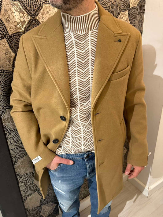 Cappotto cammello monopetto - Berna