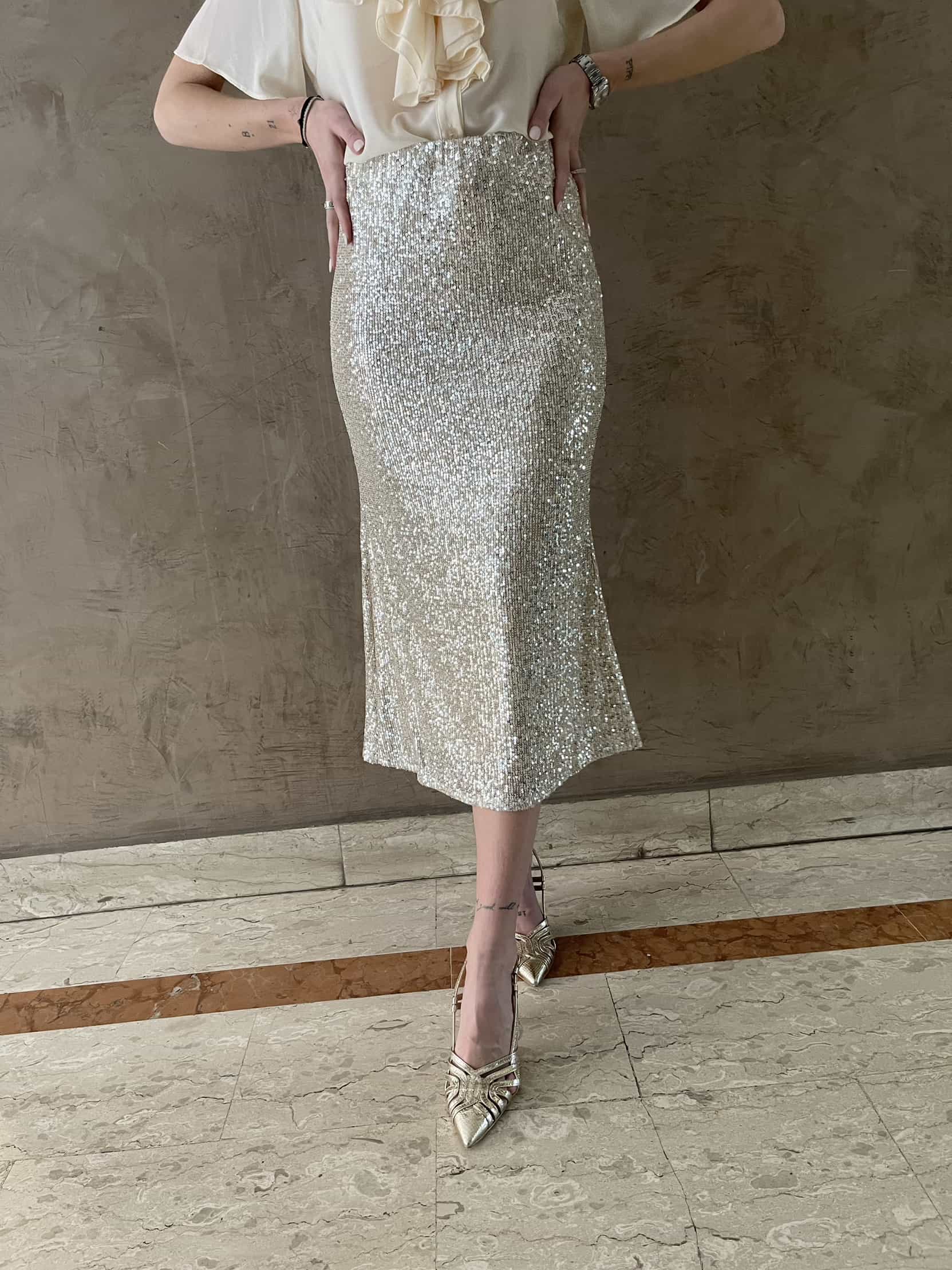 Gonna Donna - Abito con Paillettes Abito con Nappe Gonna Donna - Abito con Paillettes Abito con Nappe