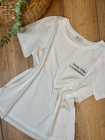 T-shirt “sesso droga e maldischiena” - Hola Selection