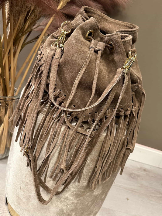 Secchiello scamosciato frange - Hola