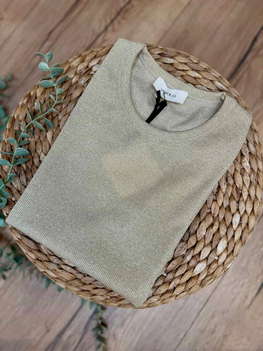 T-shirt lurex costine - Vicolo