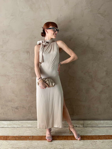 Vestito con fiocco al collo - Haveone