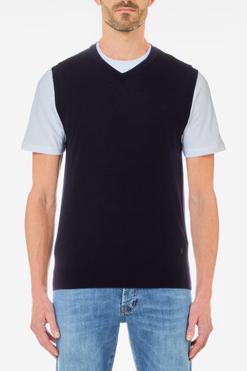 Maglia gilet scollo V nero - Liu Jo