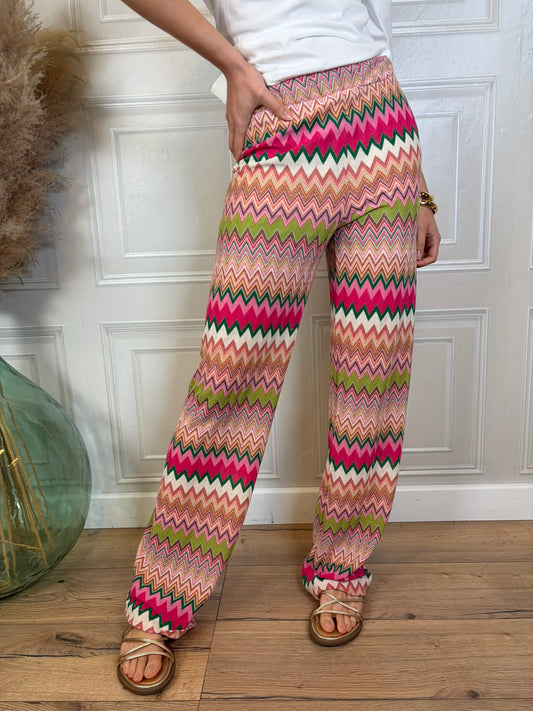 Pantalone zig zag multicolor - Vicolo