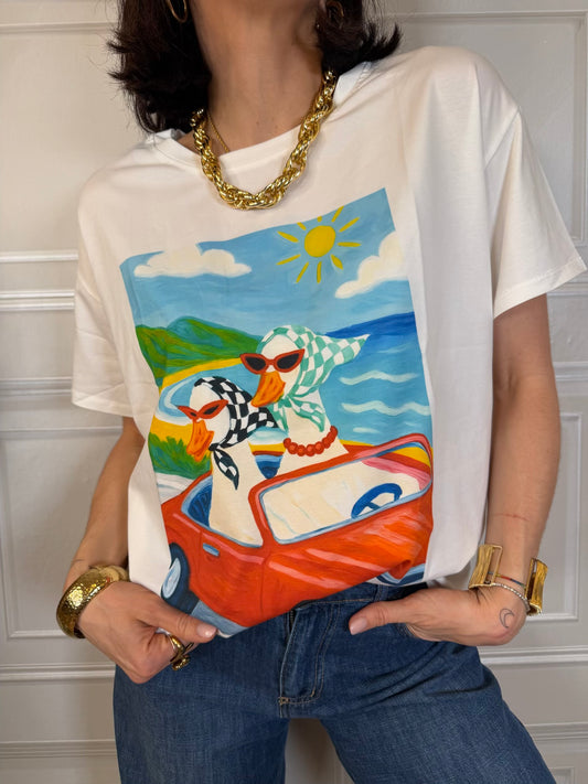 T-shirt oca occhiali - Hola Selection