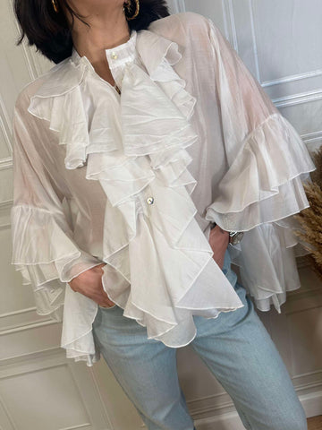Camicia balze e rouches - SusyMix
