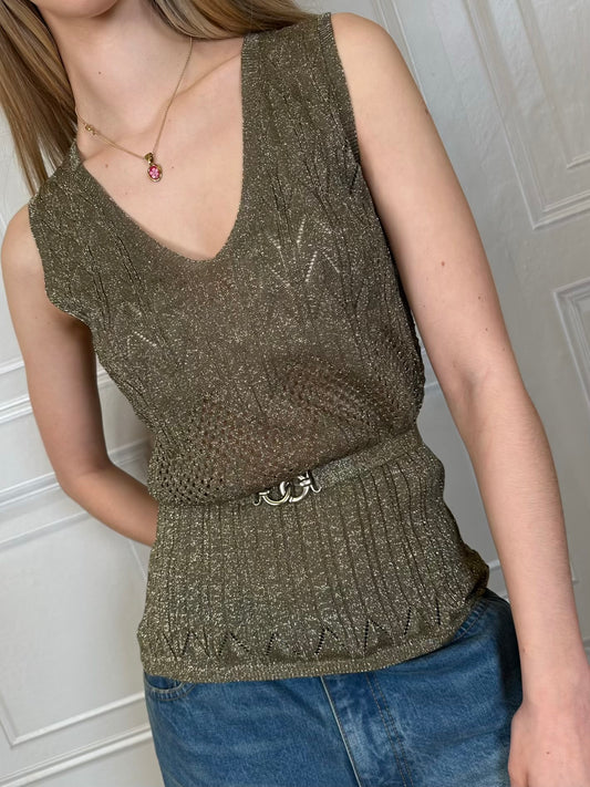 Top traforato con cintura - Kontatto