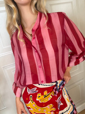 Camicia righe rosa e rosso - Haveone
