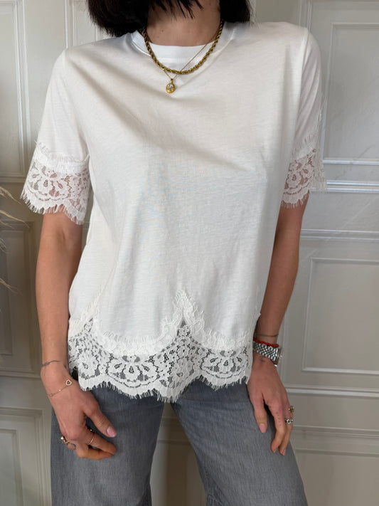 T-shirt inserto pizzo - SusyMix