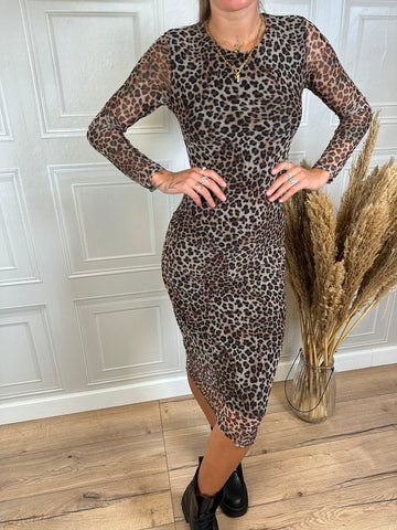 Abito midi leopardato - Susymix