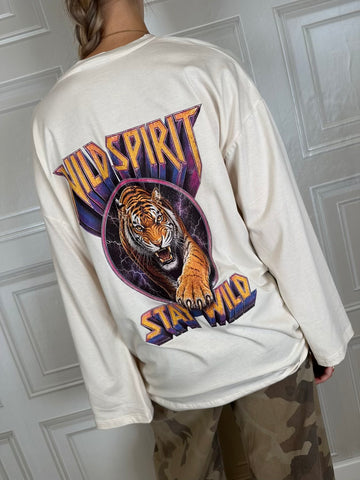 T-shirt wild spirit tigre burro - vicolo