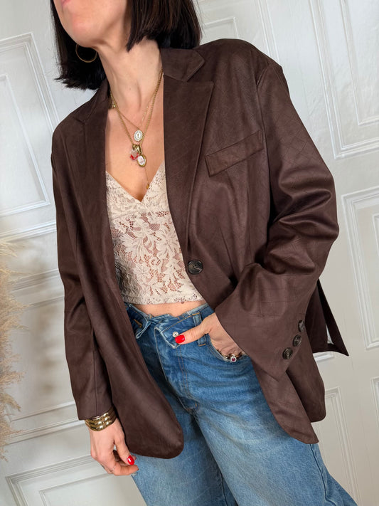 Blazer intrecciato suede - Tensione in