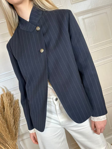 Blazer gessato blu navy - Vicolo