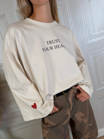 T-shirt manica ampia Trust Your Heart - Vicolo
