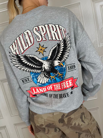 Felpa wild spirit grigio - Haveone