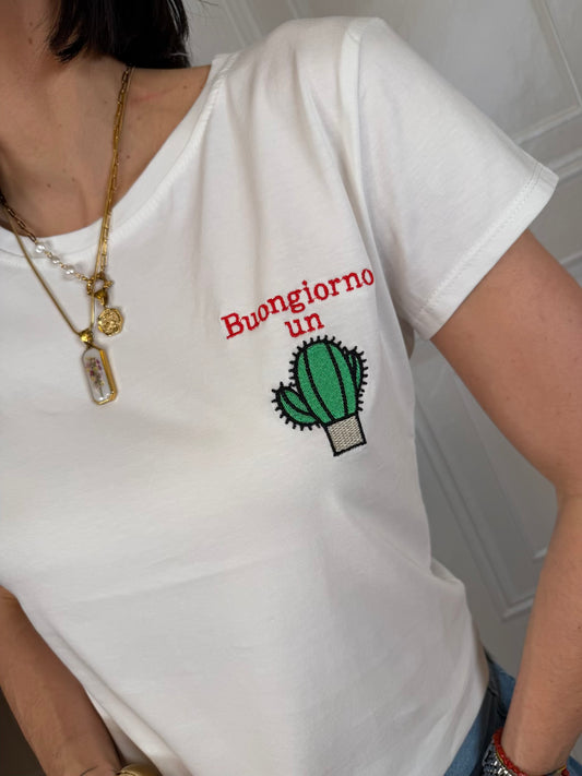 T-shirt “Buongiorno un cactus” Hola Selection