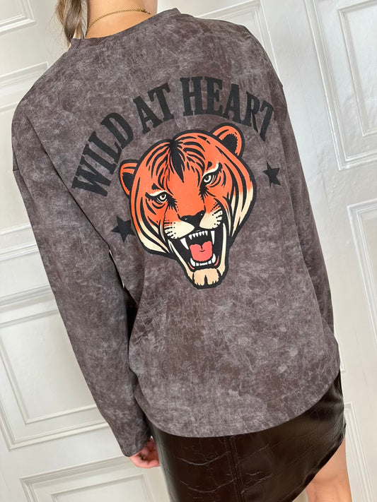 T-shirt stone wash tigre - Haveone