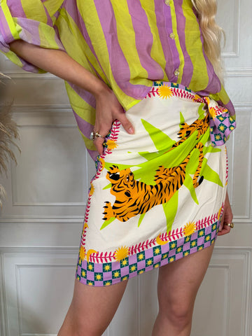 Gonna pareo tigri verde lime - HaveOne