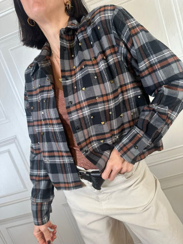 Camicia crop borchie - SusyMix