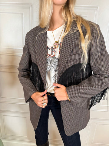 Giacca Blazer frange pied de poule - Vicolo