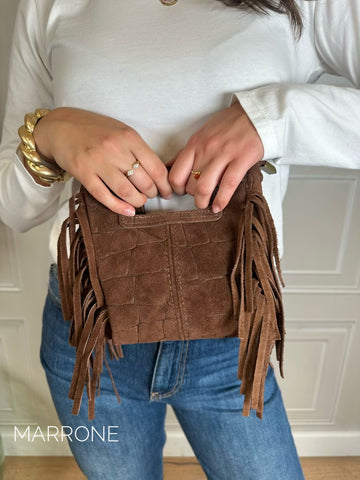 Borsa Lola mini suede coco - Hola selection