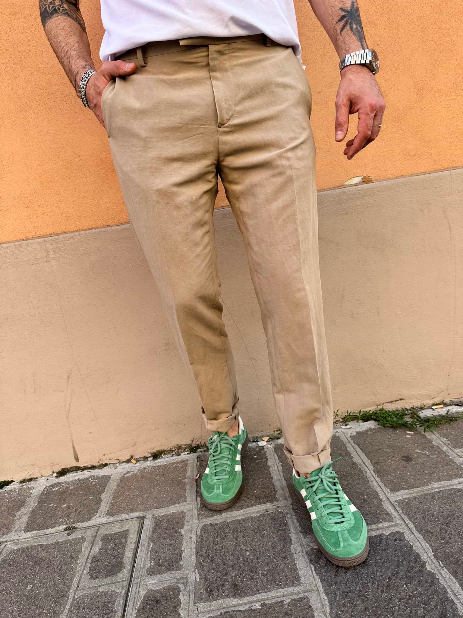 Pantalone lino sabbia - Liu Jo