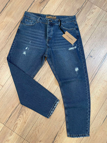 Jeans denim carrot fit rotture - Stilosophy