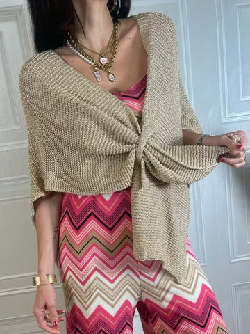 Mantella in maglia lurex  - Vicolo