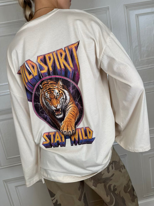 T-shirt wild spirit tigre burro - vicolo