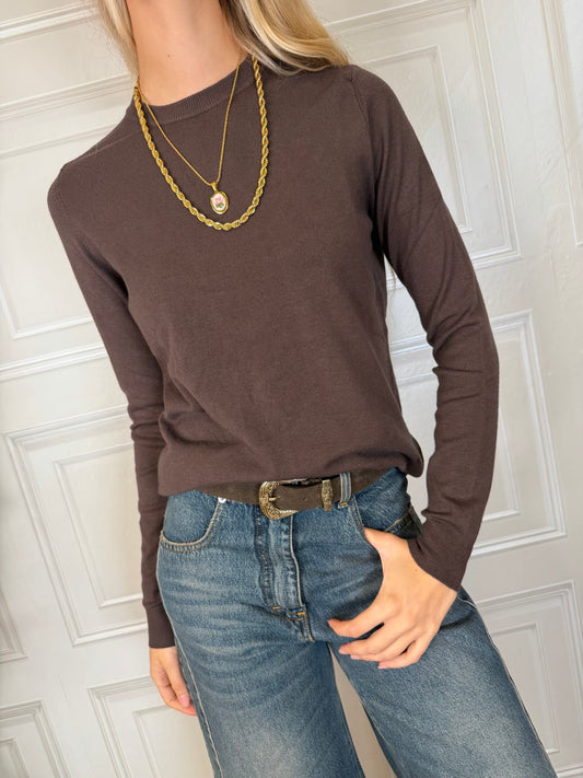 Pull basic girocollo viscosa - Haveone