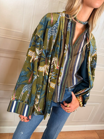 Giacca Kimono Ciniglia Jungle - Haveone