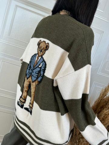 Cardigan righe orso - Haveone