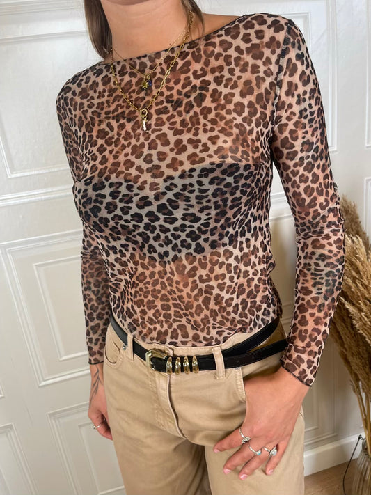 Maglia tulle leopardata - SusyMix