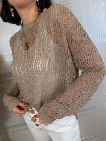 Maglia traforata lurex - Philia loft