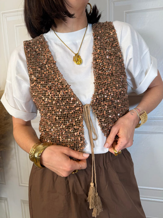 Gilet paillettes - Haveone