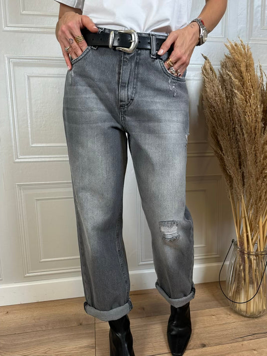 Jeans mom fit risvoltino - Philia Loft