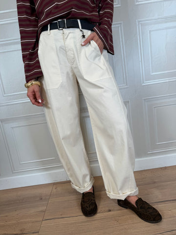 Pantalone egg fit stellina panna - SusyMix