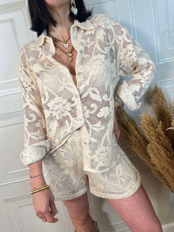 Completo a rete ricamato - Haveone