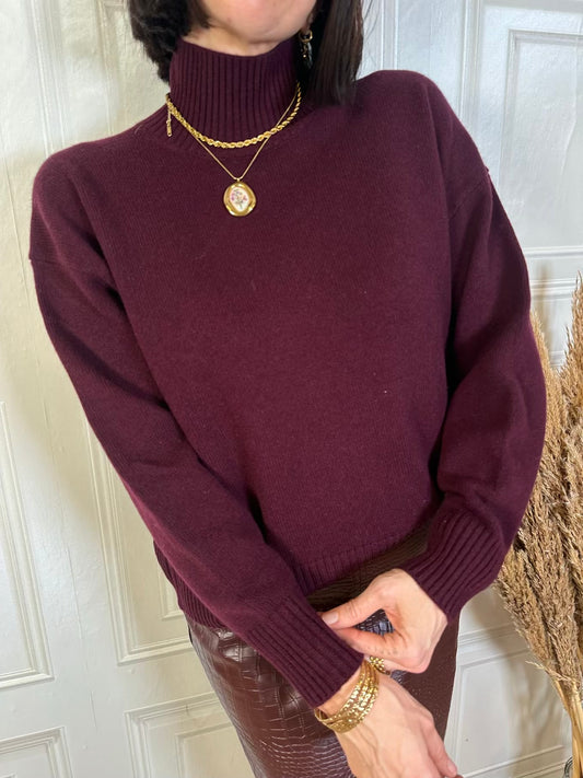 Maglia collo alto 100% lana - Tensionein