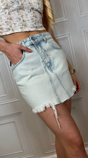 Minigonna denim chiaro - Haveone