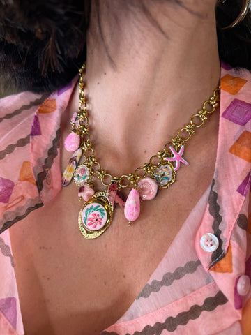 Collana Bloom multicharms - Hola