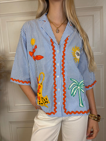 Camicia rigata cotone - hola selection