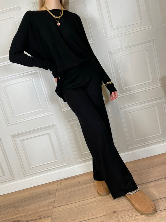 Coordinato Nina pull e pantalone nero - Haveone