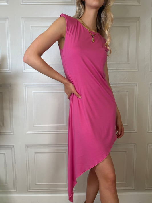 Abito asimmetrico fucsia - Vicolo