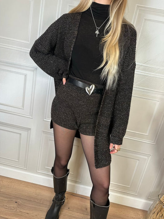 Cardigan maglia lurex lungo - Kikisix