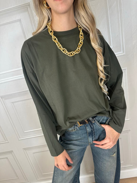 T-shirt basic over manica lunga - Vicolo