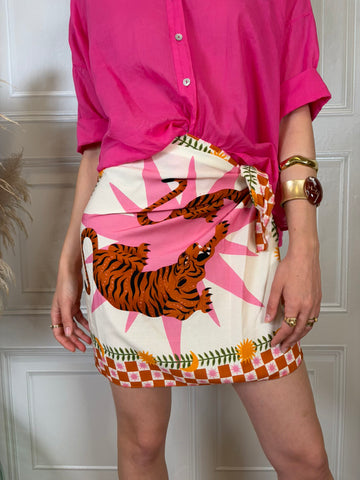 Gonna pareo tigri fucsia - HaveOne