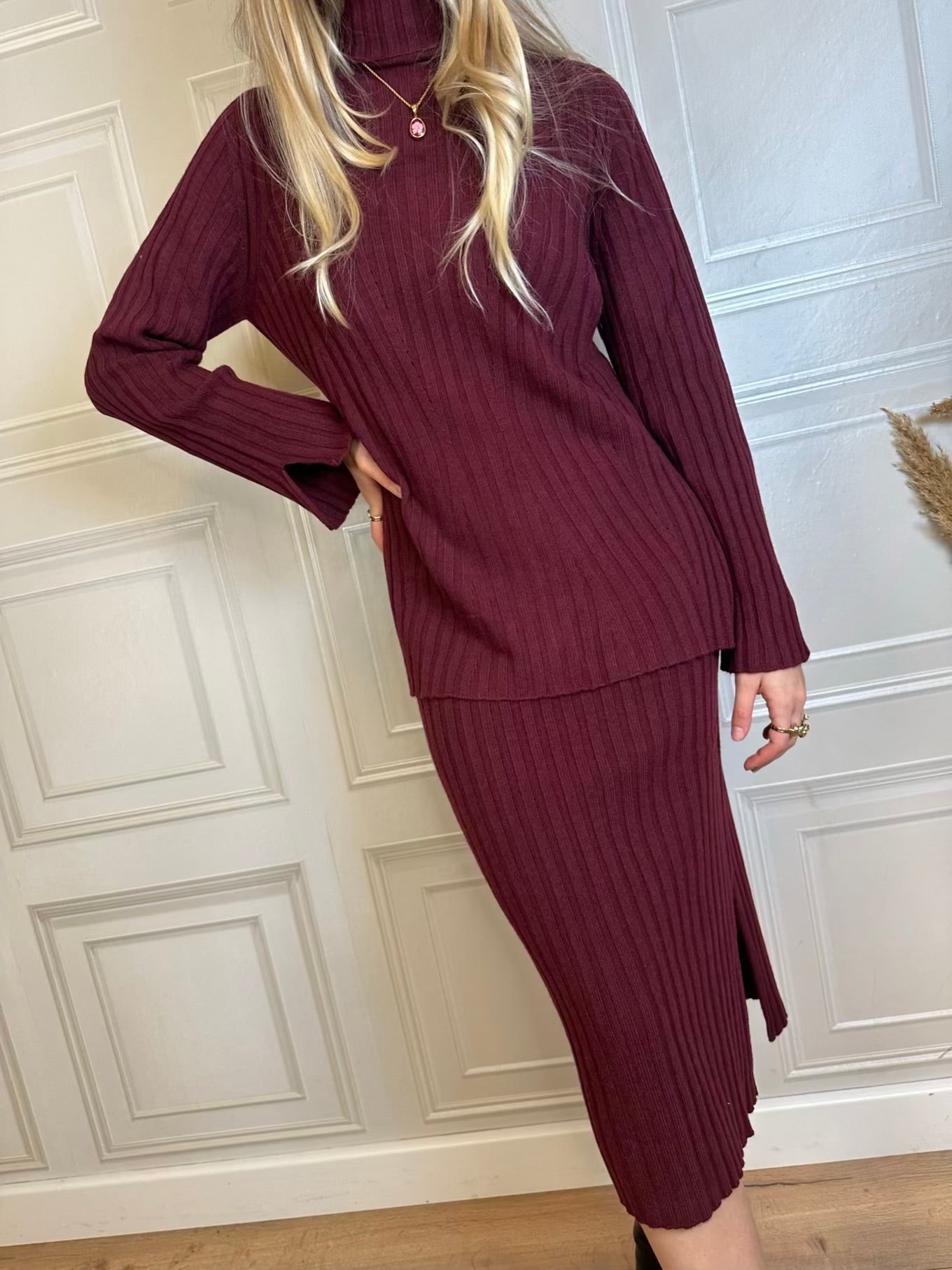 Coordinato in maglia gonna e Pull - vicolo