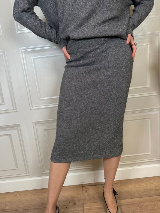 Gonna midi maglia lurex - Kontatto