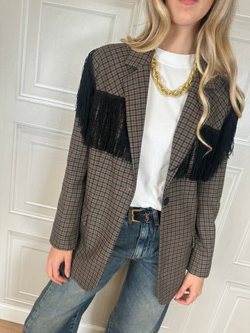 Giacca Blazer Frange quadretti - Vicolo